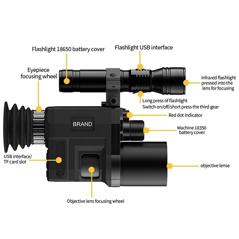 NV-3000 Infrared Monocular Night Vision Telescope WiFi 1080P HD Cameras With Laser Light Photography Videoing