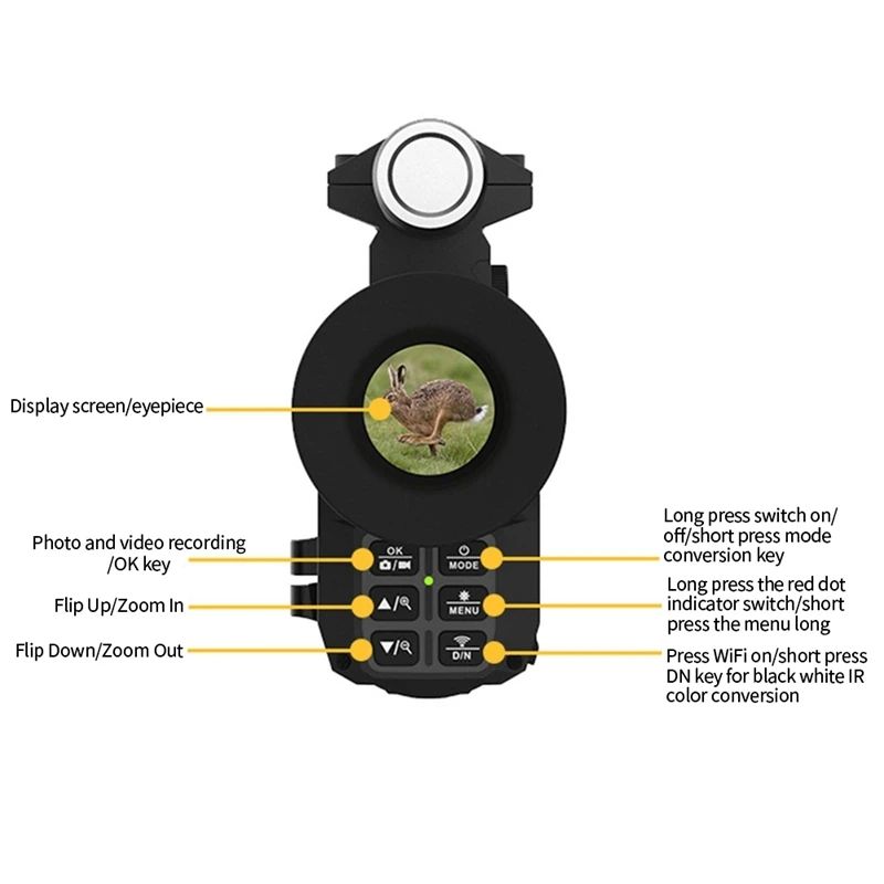 NV-3000 Infrared Monocular Night Vision Telescope WiFi 1080P HD Cameras With Laser Light Photography Videoing