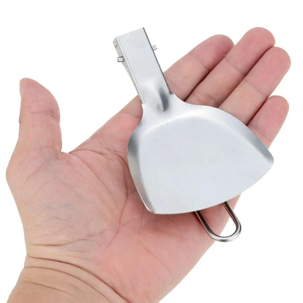 Outdoor Foldable Picnic Cookware Spatula Cooking Shovels Folding Stainless Steel Camping Shovel
