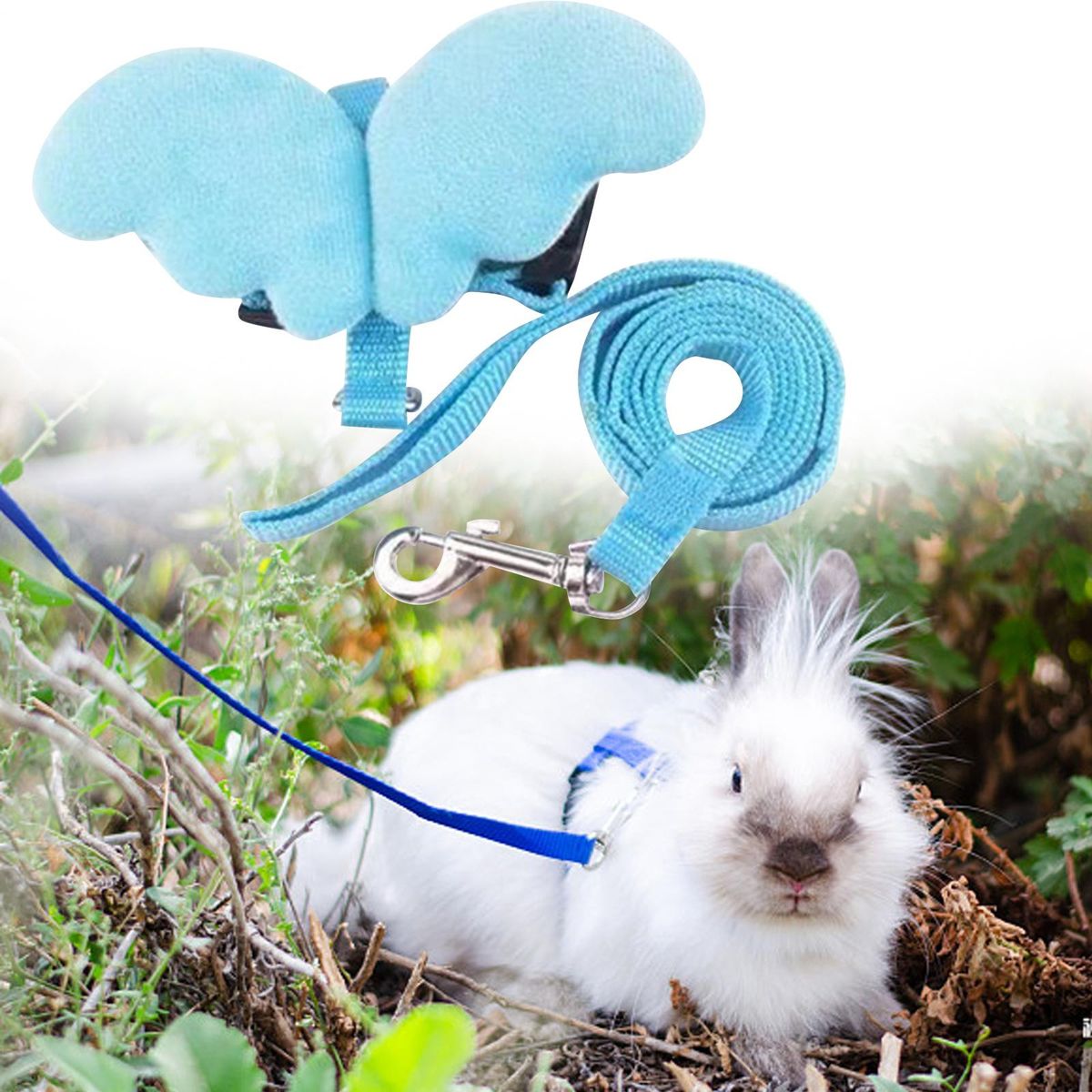 Rabbit Bunny Vest Harness Hamster Running Angel   Size Blue