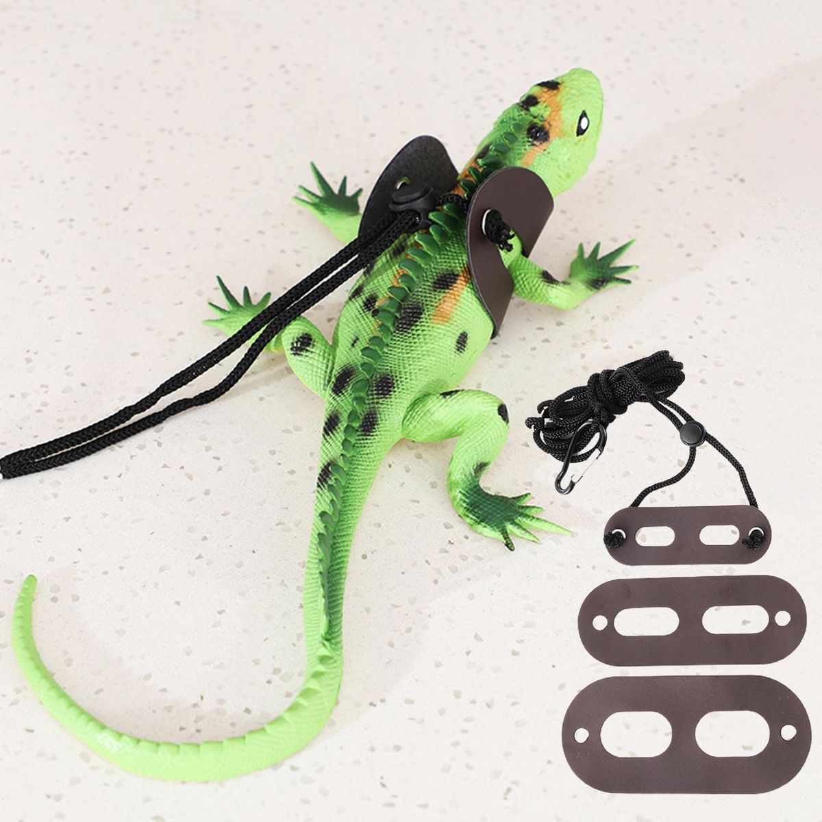 1 Set Pet Leash Lizard Traction Rope Reptile Amphibian Leash Brown