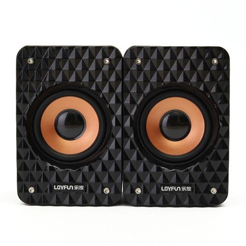 LOYFUN M32 3.5mm USB2.0 HIFI Mini Wood Wooden Stere Mahogany
