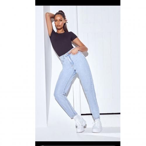 Short Sleeve Bodysuit - White And Black