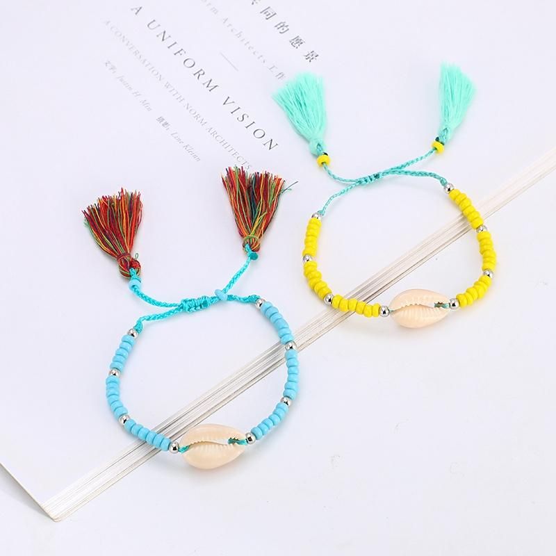 Fashion Bohemia Shell Charm Bracelet Beads Tassel Strand