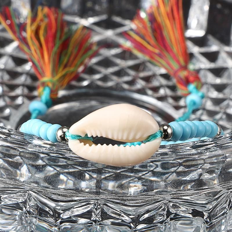 Fashion Bohemia Shell Charm Bracelet Beads Tassel Strand