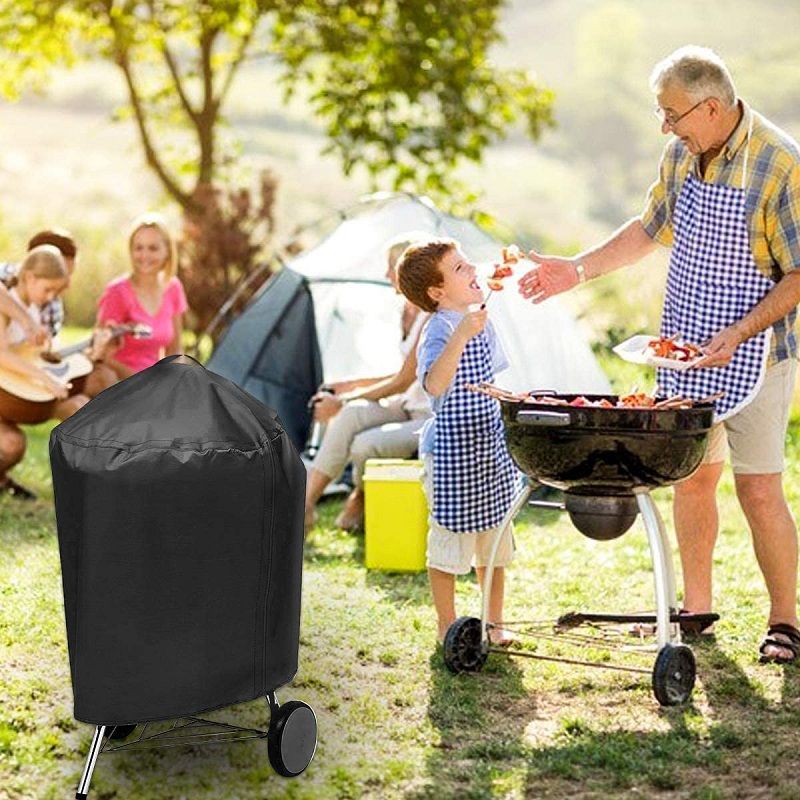 Large Barbecue Grill Cover Heavy Duty Waterproof Weber 190T 210D Bbq Grill Cover Speaker Grill-Cover Dust-Proof Tool Accessories