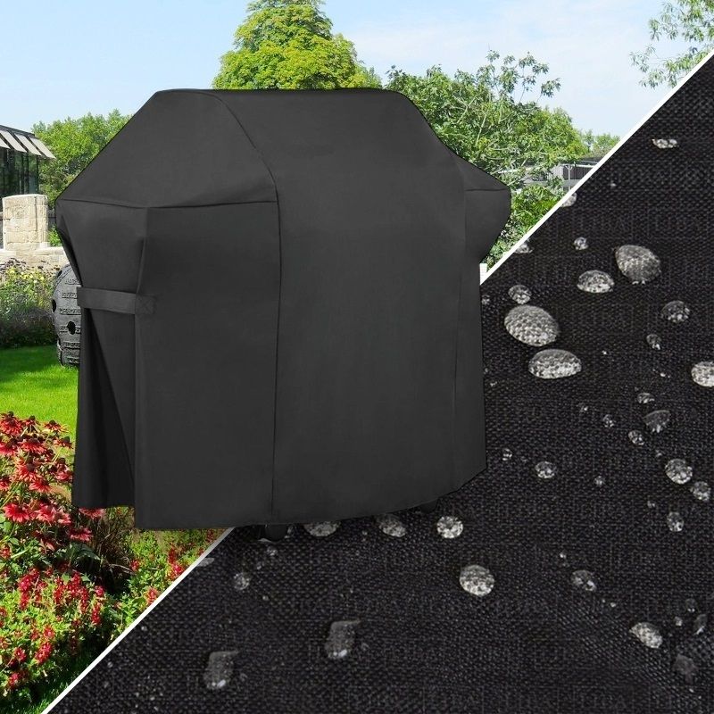 Large Barbecue Grill Cover Heavy Duty Waterproof Weber 190T 210D Bbq Grill Cover Speaker Grill-Cover Dust-Proof Tool Accessories