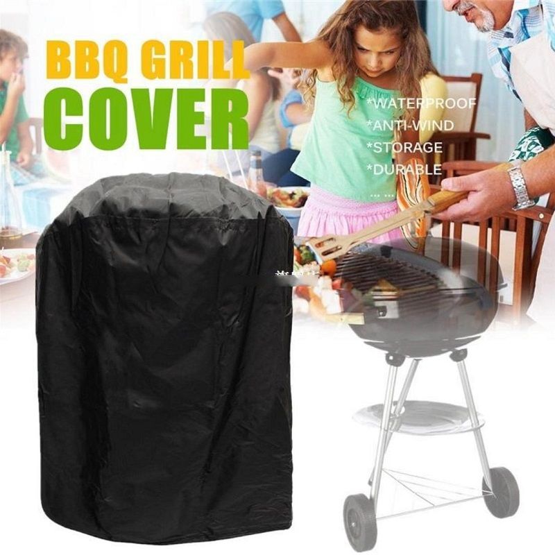 Large Barbecue Grill Cover Heavy Duty Waterproof Weber 190T 210D Bbq Grill Cover Speaker Grill-Cover Dust-Proof Tool Accessories
