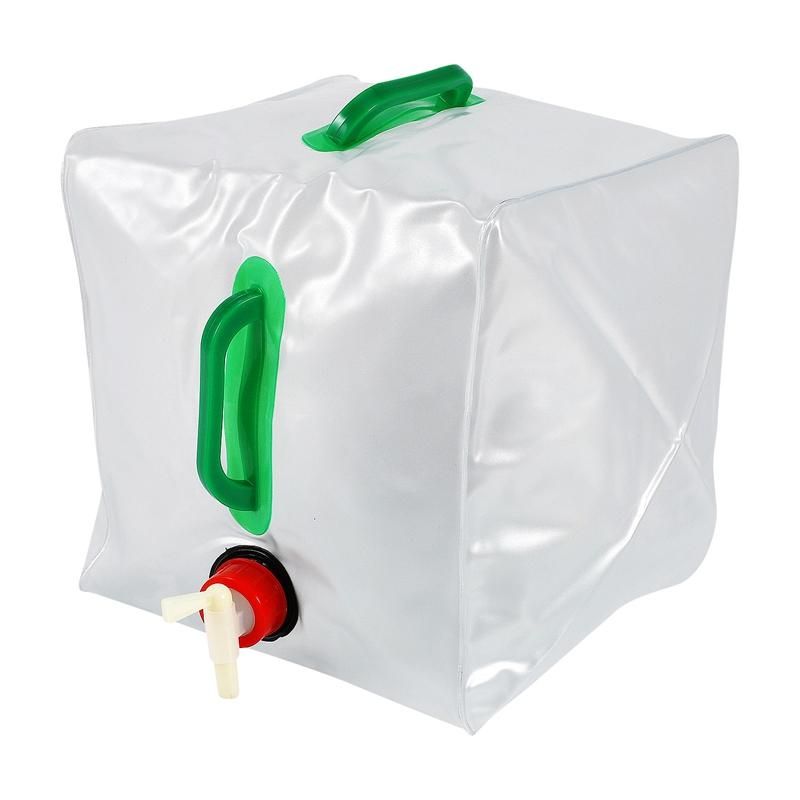 5 Gallon / 20L Portable Water Strap Bag, Collapsible Water Container, Emergency Water Bag, PVC Outdoor Water Storage for Camping Hiking Mountain Climbing Portable