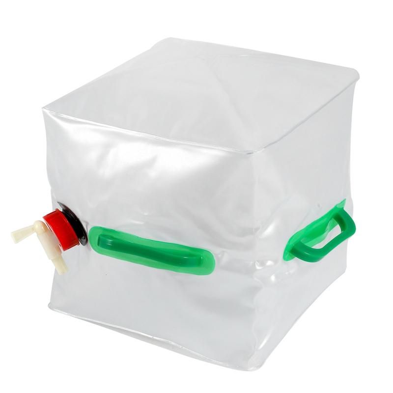 5 Gallon / 20L Portable Water Strap Bag, Collapsible Water Container, Emergency Water Bag, PVC Outdoor Water Storage for Camping Hiking Mountain Climbing Portable