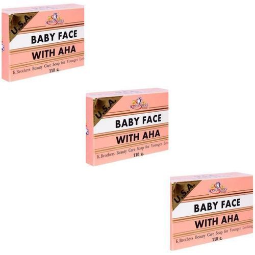 3pcs Baby Face With AHA Soap