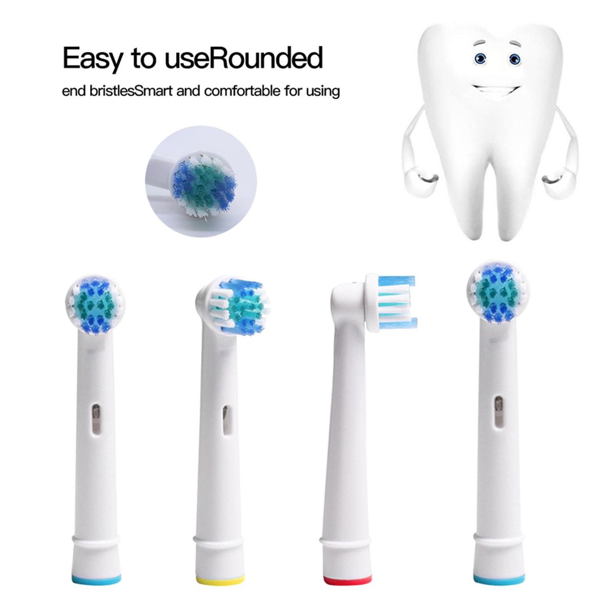 4Pcs Replacement Toothbrush Heads Professional Electric Toothbrush Heads Brush Heads