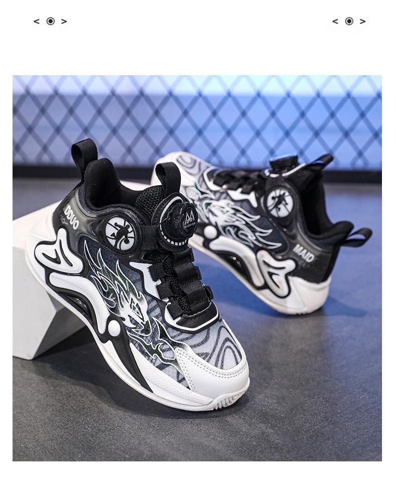 Boys Basketball Shoes Cool Sneakers Black