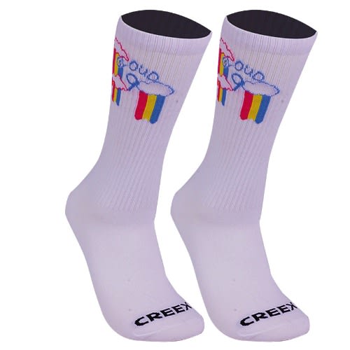 Creex Cloud9 Crew Socks - White