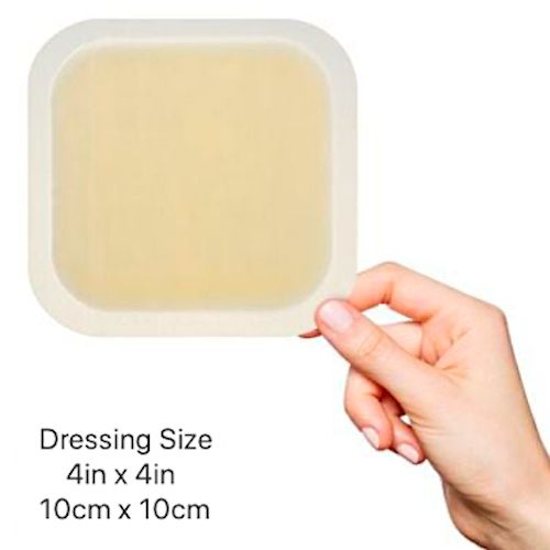Hydrocolloid Dressing With Border - Thin - 4x4in - 1Piece