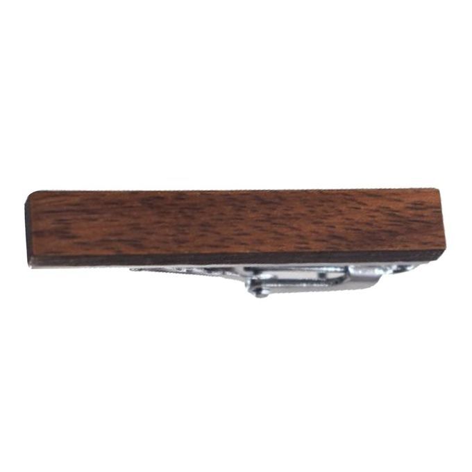 Tie Clip Single Wood Bar Accessories Walnut