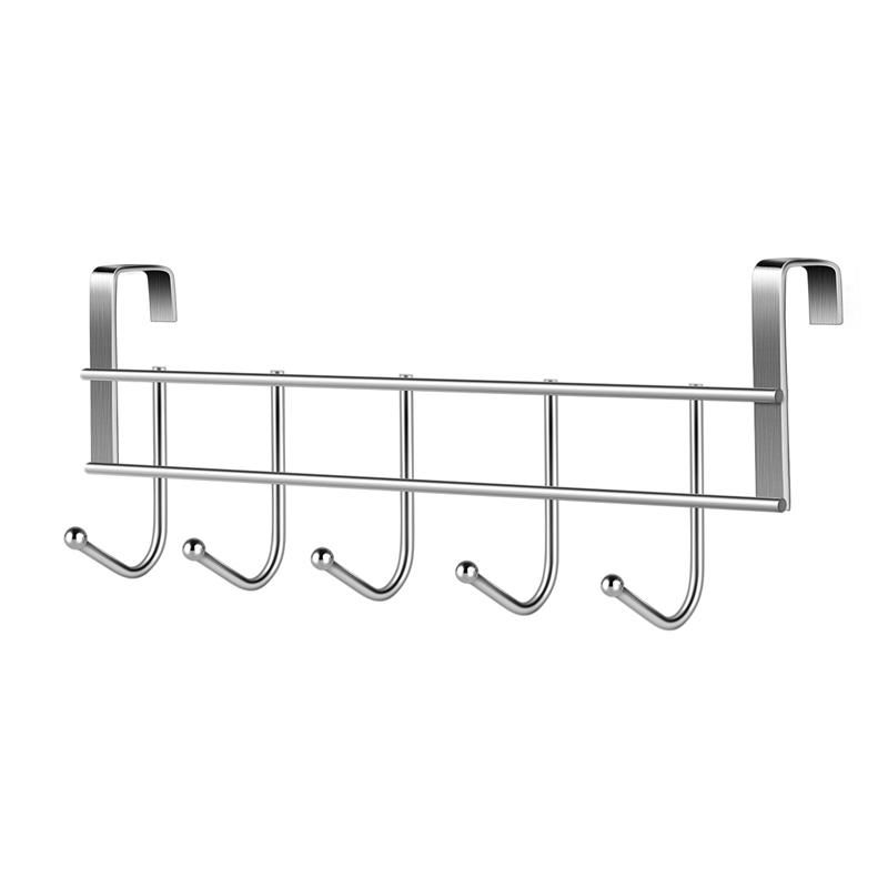 Over The Door 5 Hooks Organizer Rack Clothes Coat Hat Towel Hanger