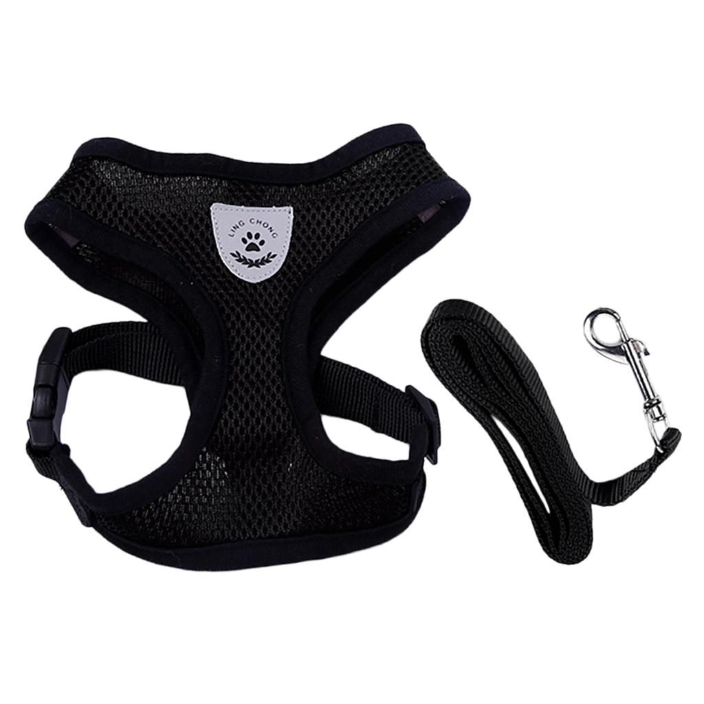 Adjustable Buckle Dog Harness  Set   Teddy  Leash Breathable