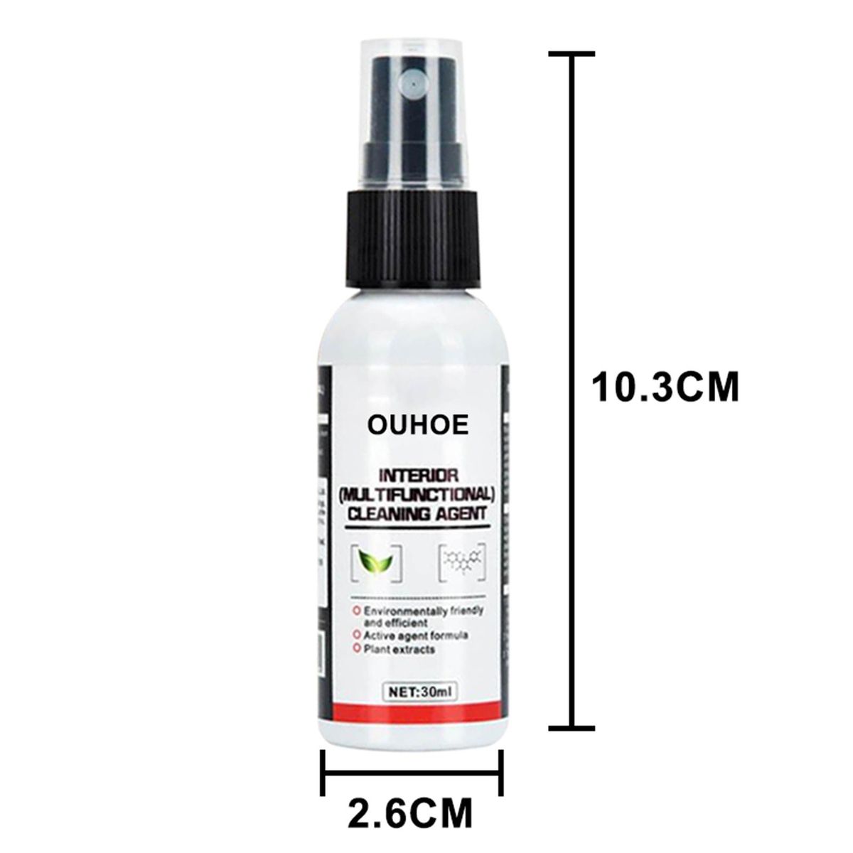 OUHOE 30ml Multifunctional Car Interior Cleaning Agent Automobile Dry Cleaning Detergent
