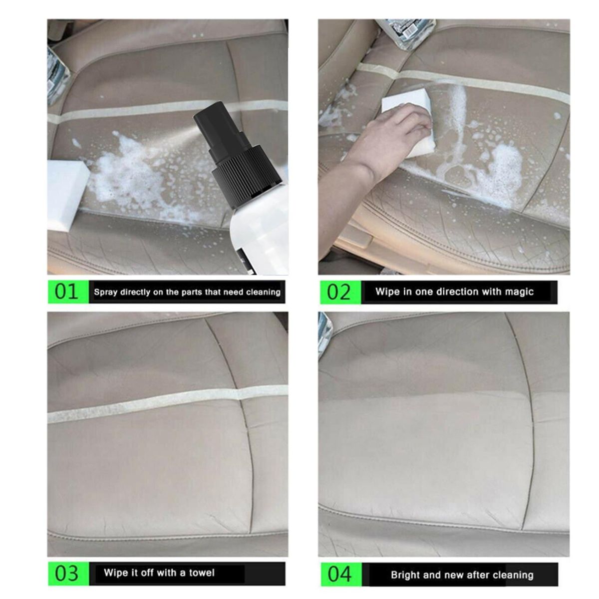 OUHOE 30ml Multifunctional Car Interior Cleaning Agent Automobile Dry Cleaning Detergent