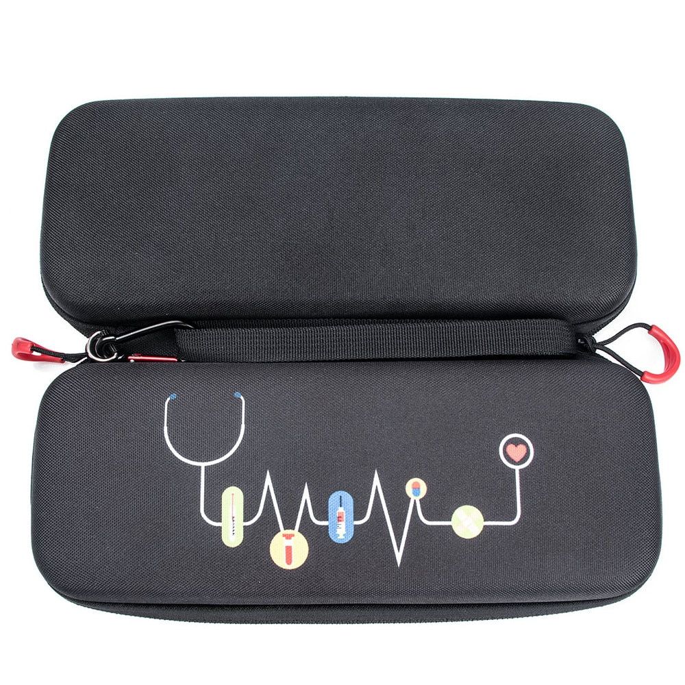12PCS Set Medical Storage Kit Health Bag  And Stethoscope Manometer Reflex Hammer First Aid Tourniquet Penlight Thermometer