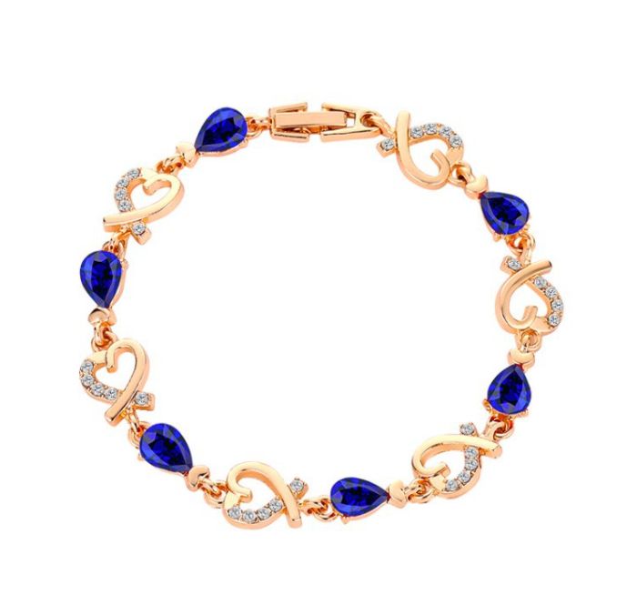 Heart and Diamond-Shaped Bracelet