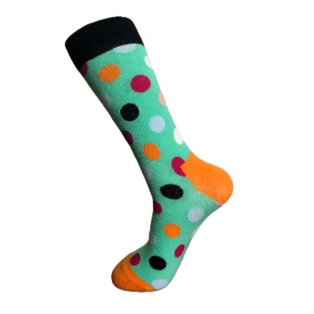 Unisex Multicolored Revicena Polka Dots Socks - Mint Green