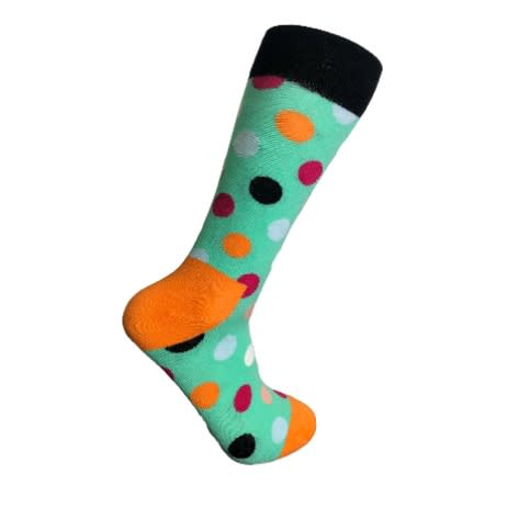 Unisex Multicolored Revicena Polka Dots Socks - Mint Green
