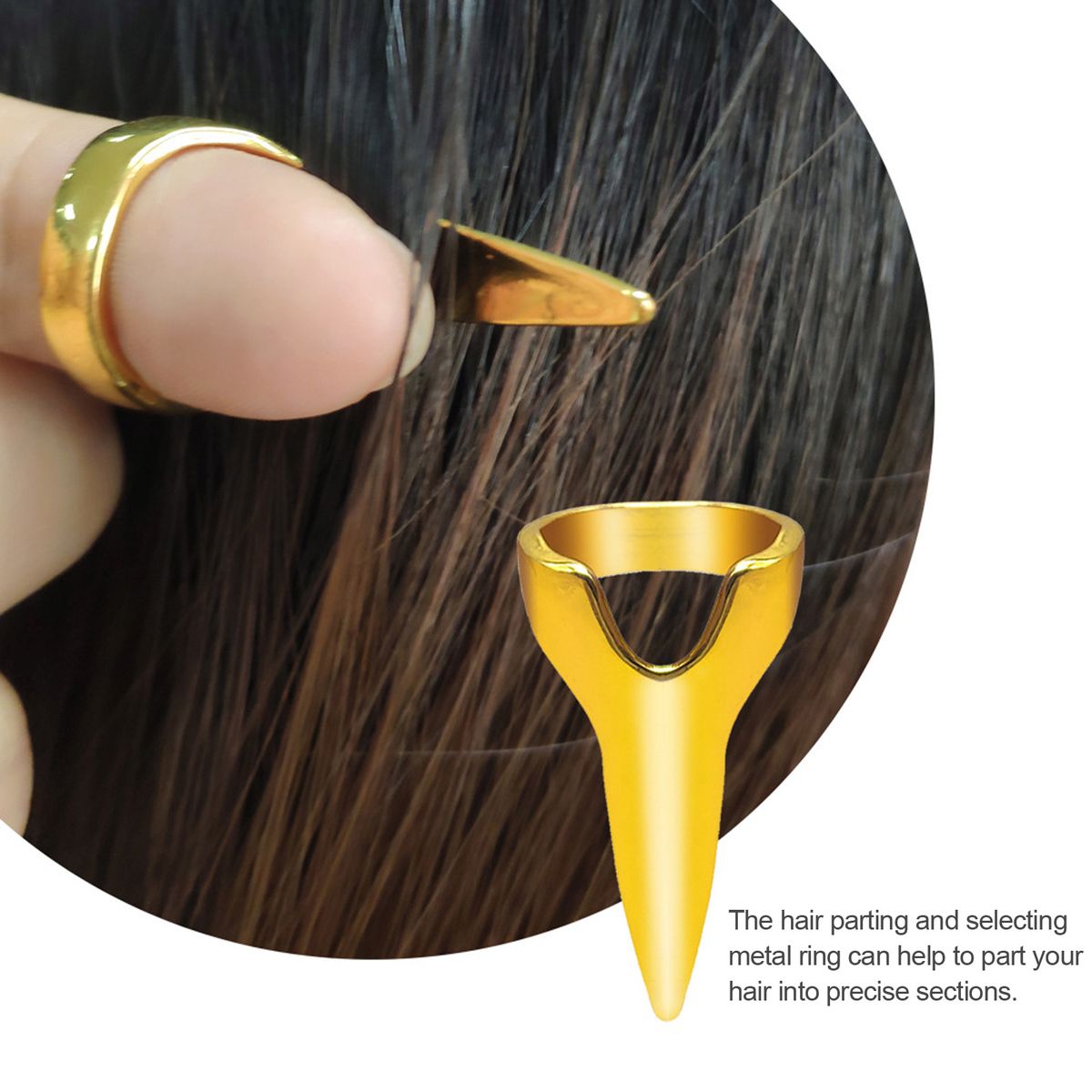 20PCS Metal Hair Sectioning Ring Hair Parting And Selecting
