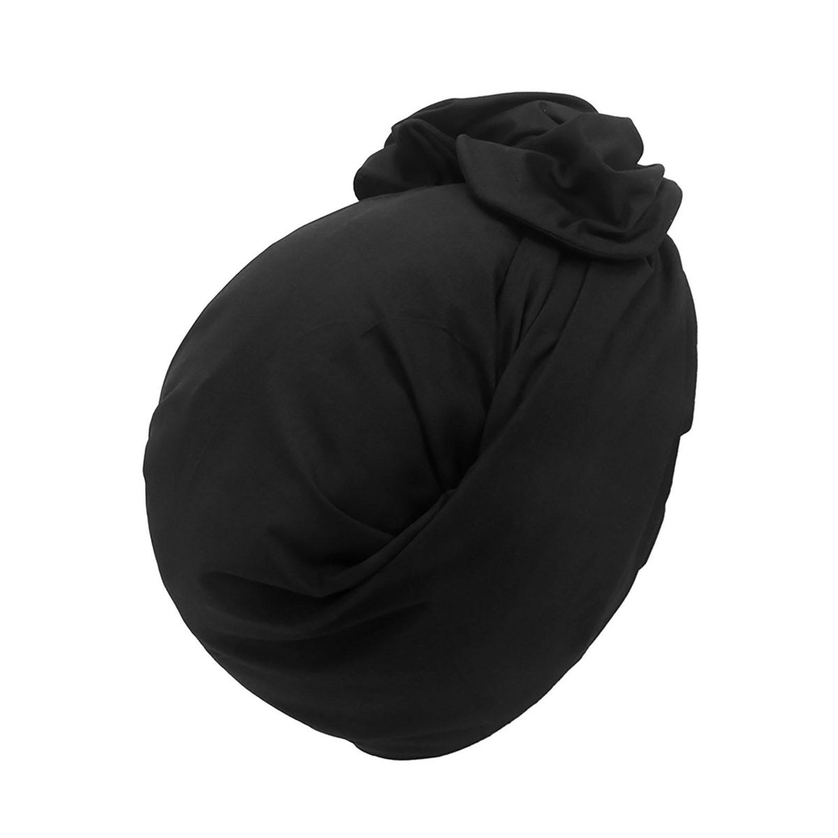 Ladies Headscarf Retro Style Womens Headwrap Soft for Short Black