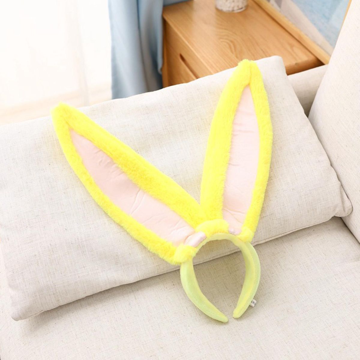 Bunny Headband Hair Hoop Holiday Costume Cosplay Props Yellow