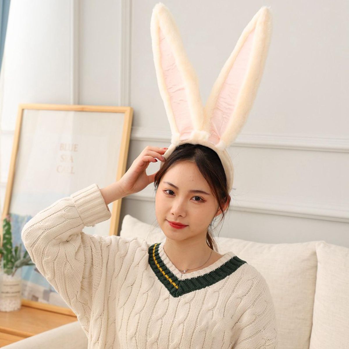 Animal Headband Women Girls Headband Cosplay Costume Beige