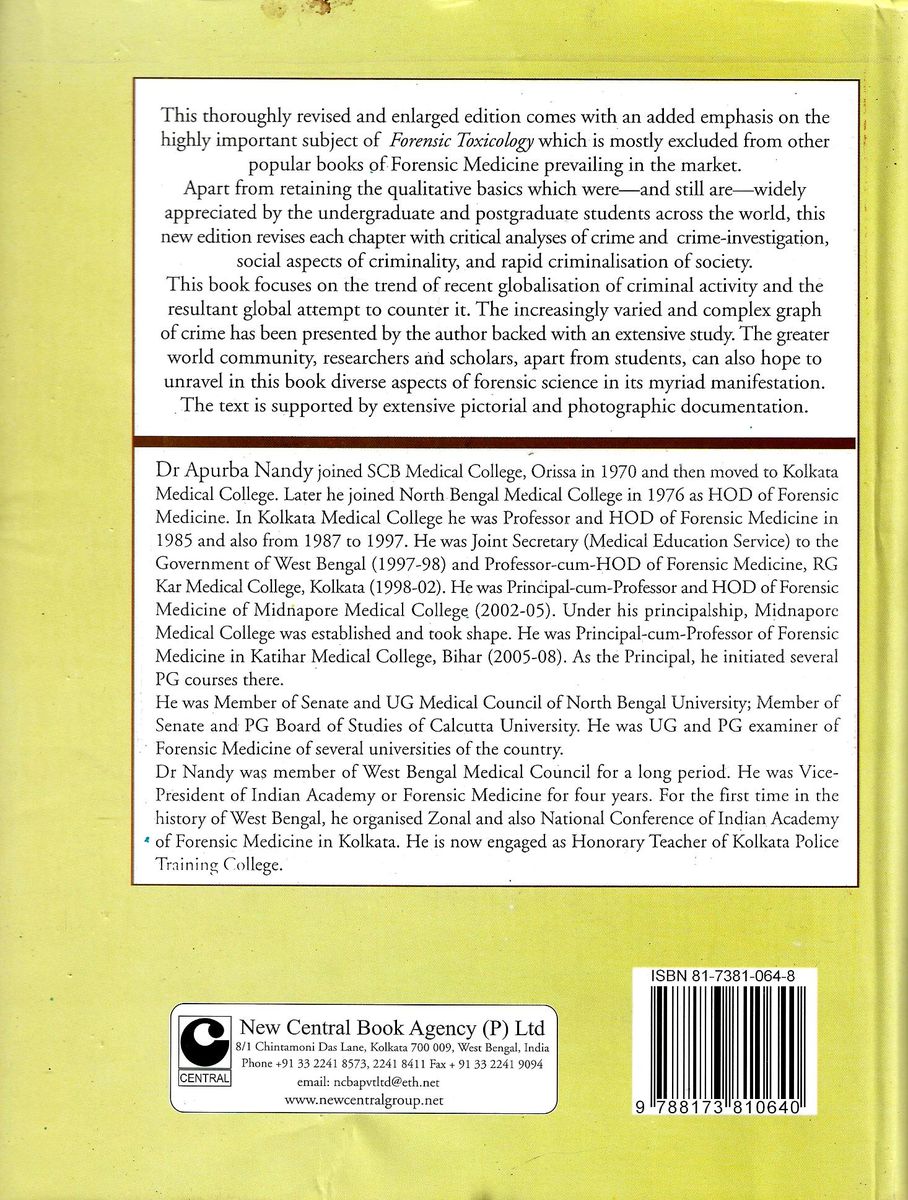 Principles Of Forensic Medicine: Including Toxicology (Hardcover & Big Book)