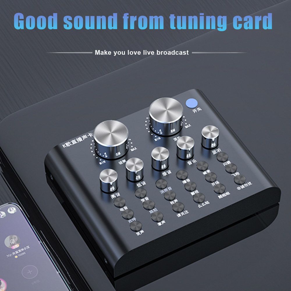 V8a2 Sound Card Set Mobile Desktop Computer Singing Live Special Equipment
