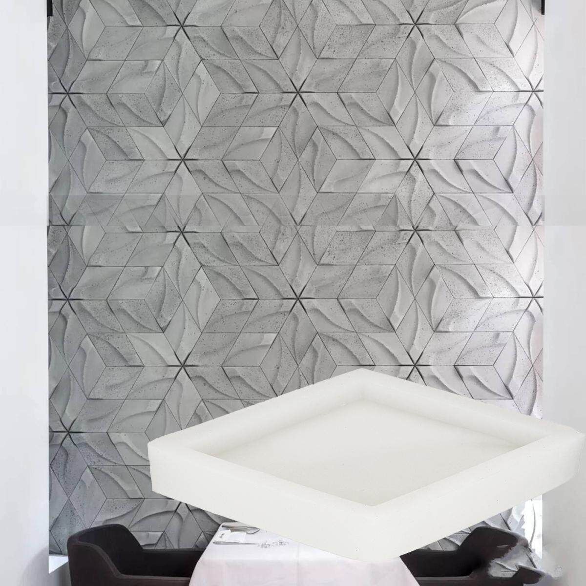 Molds For 3D Tile Panels ABS Plastic Form Mold Plaster Wall Wall Art Decor