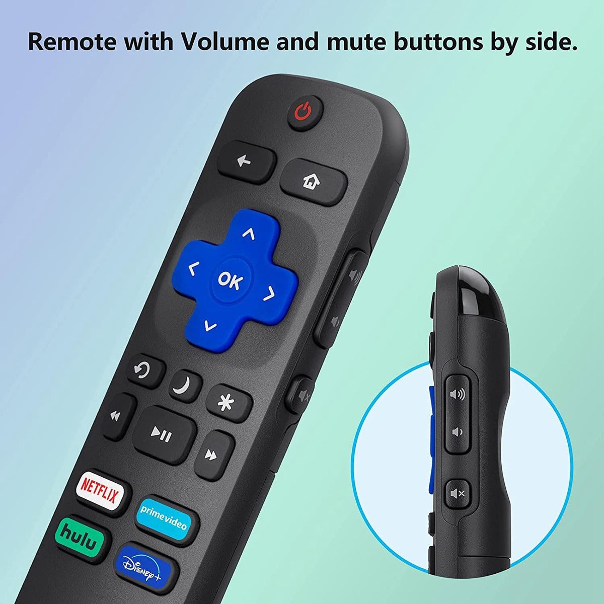 Universal TV Remote for Roku TV,Replacement for TCL Roku/Hisense Roku/Sharp Roku TV,TV Remote with Netflix/Hulu