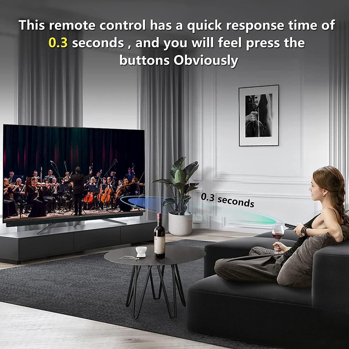 Universal TV Remote for Roku TV,Replacement for TCL Roku/Hisense Roku/Sharp Roku TV,TV Remote with Netflix/Hulu