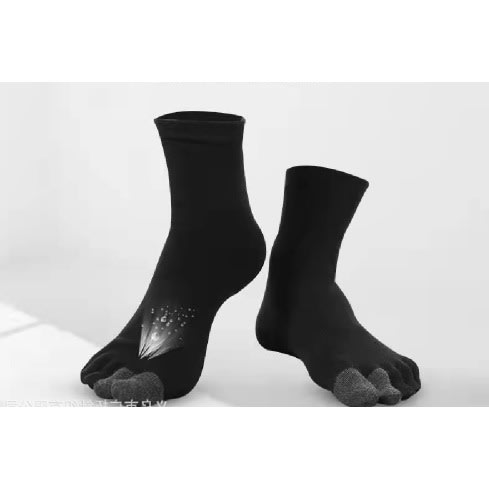 Five Toes Running Socks - Black