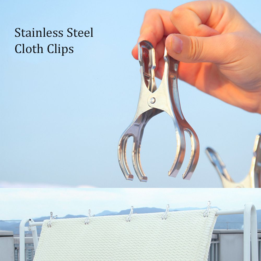 Stainless Steel Cloth Drying Clips Big Cloth Blanket Clamp