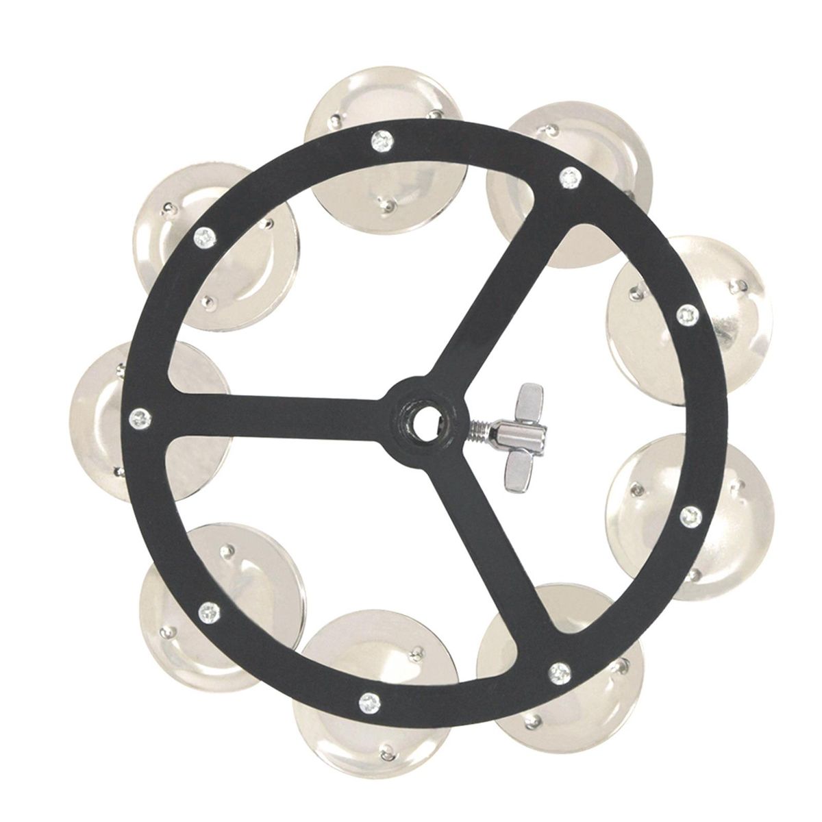 Mountable Hihat Tambourine With Steel Jingles For Drum Set