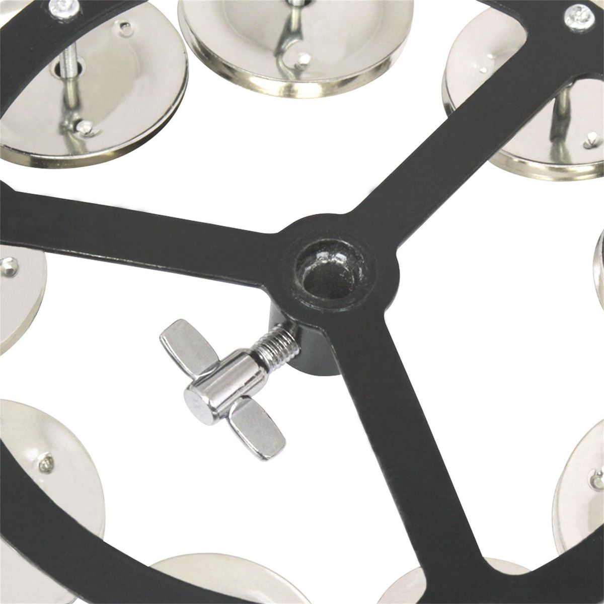 Mountable Hihat Tambourine With Steel Jingles For Drum Set
