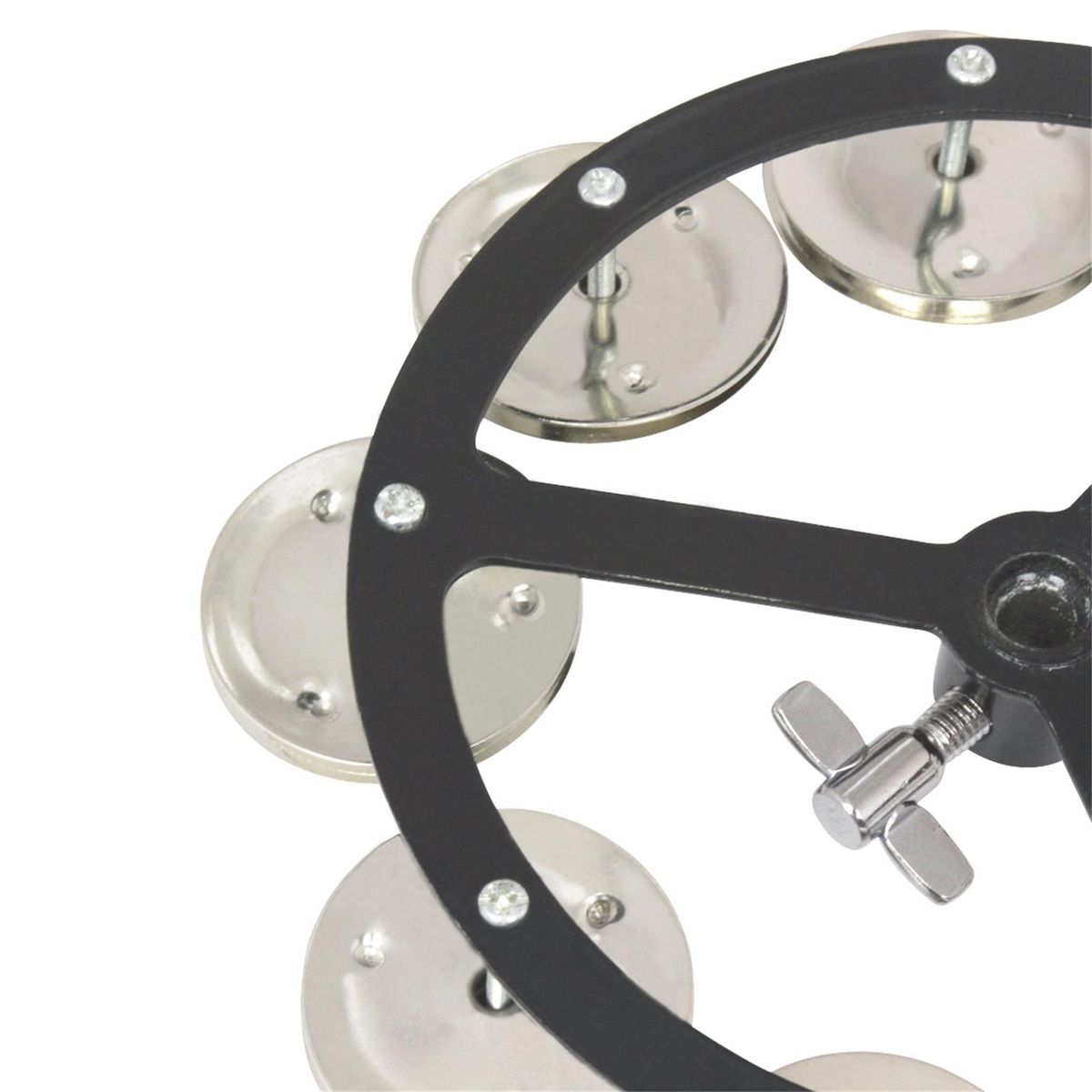 Mountable Hihat Tambourine With Steel Jingles For Drum Set
