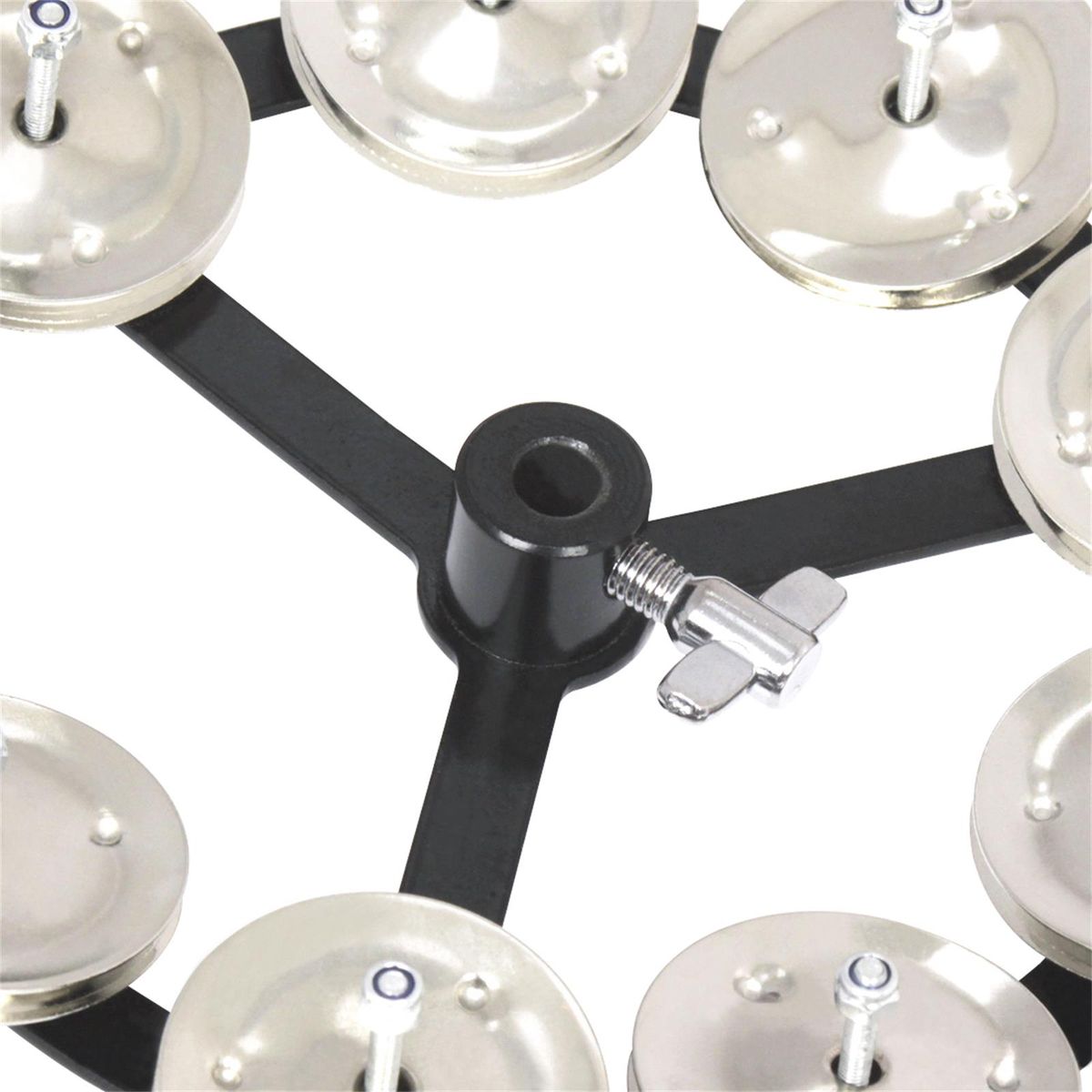 Mountable Hihat Tambourine With Steel Jingles For Drum Set