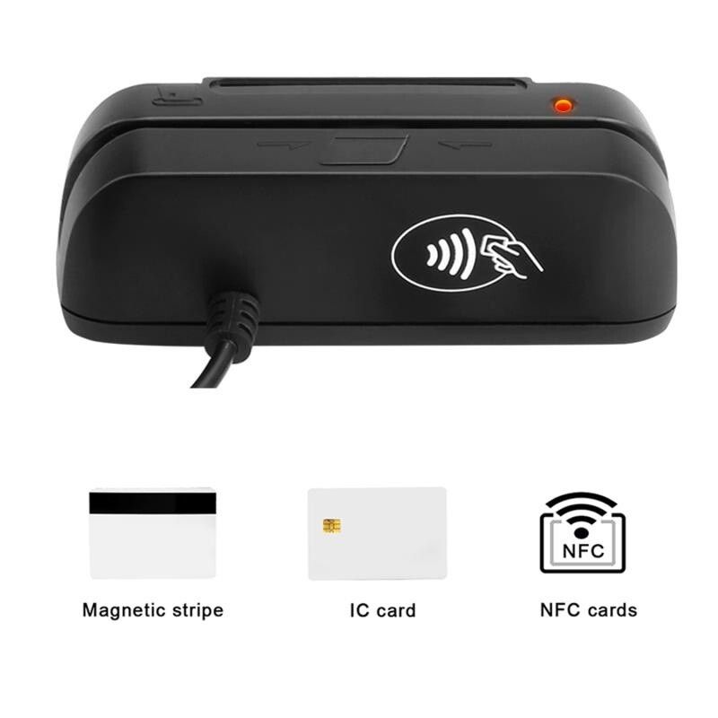 3 In 1 Credit Card Reader SZTW150 Magnetic Card Reader EMV / Reader IC Card Reader