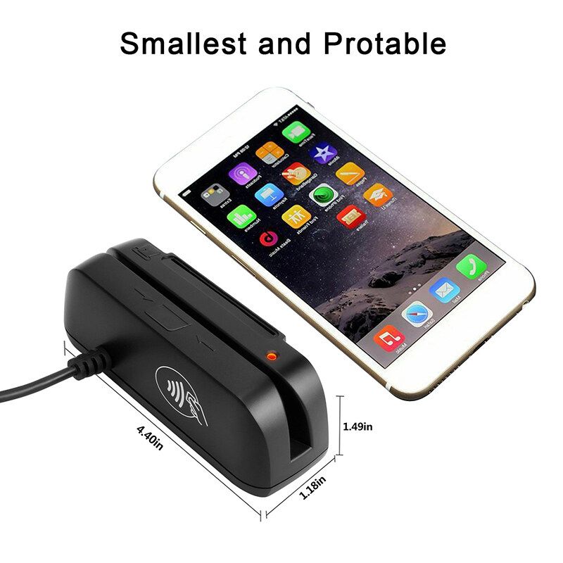 3 In 1 Credit Card Reader SZTW150 Magnetic Card Reader EMV / Reader IC Card Reader