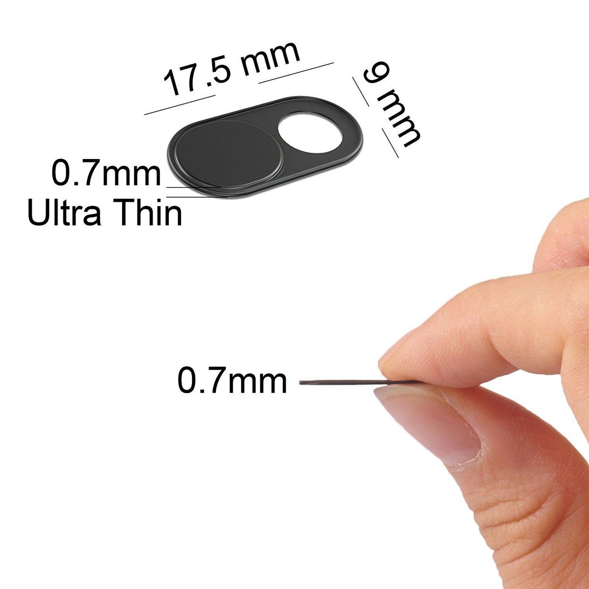 Webcam Covers (3 Pack), 0.7mm Ultra Thin Web Camera Cover Blocker for Mobile Phone, Laptop, Computer, Macbook, iMac, Notebook, Tablet, Monitors, Protect Your Privacy and Security