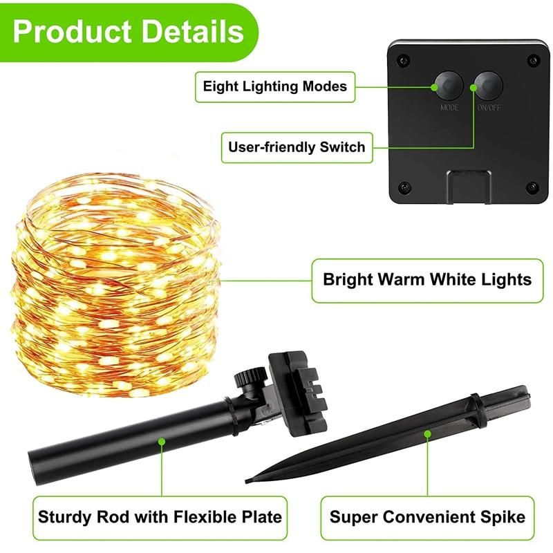 Solar Led Outdoor Waterproof Festoon Lamp Solar Garden Christmas Lights