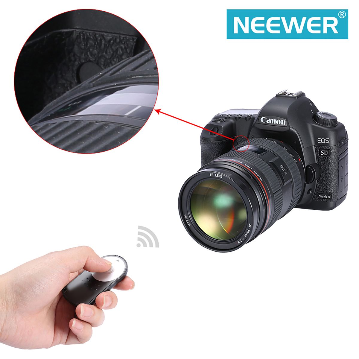 IR Wireless Shutter Release Remote Control For Canon EOS 60D 70D 7D Rebel T5i, T4i, T3i, T2i, T1i, XSi, Xti, XT, SL1 / 700D 650D 600D 550D 500D 450D 400D 350D 100D