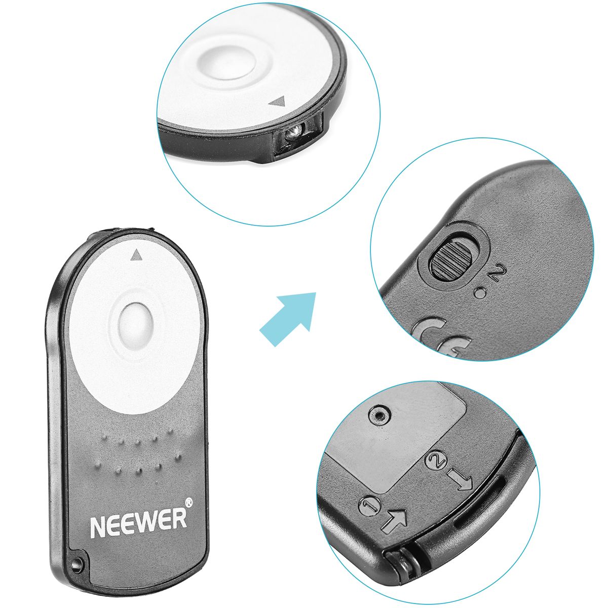IR Wireless Shutter Release Remote Control For Canon EOS 60D 70D 7D Rebel T5i, T4i, T3i, T2i, T1i, XSi, Xti, XT, SL1 / 700D 650D 600D 550D 500D 450D 400D 350D 100D