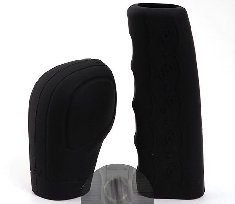 Gear Shift Knob Cover + Hand Brake Cover Black